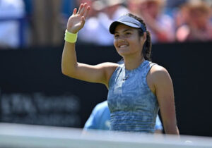 Raducanu eases past Stephens on Eastbourne grass